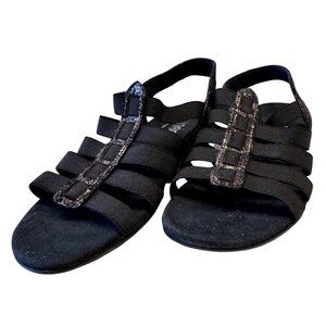 Munro Darian II Size 7.5 Narrow Black Leather Slingback Sandal Open Toe NWOB Wom